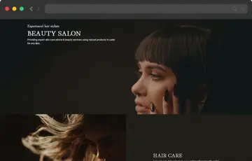 beauty salon website and app template