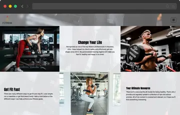 fitness website and app template